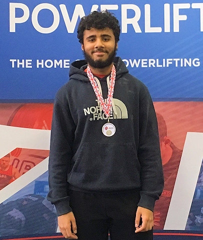 Shariq Haidery at the 2017 British Junior Powerlifting Competition