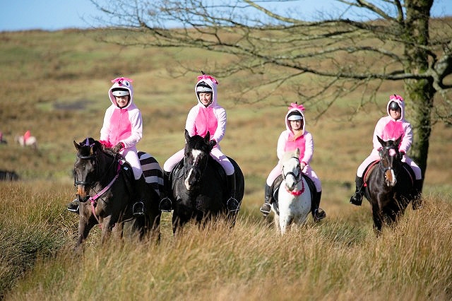 A sea of pink riders flooded the hills around Watergrove Reservoir for Hack Off Cancer 