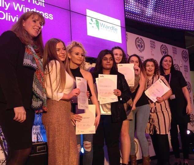 Wardle Academy students presented with their certificates