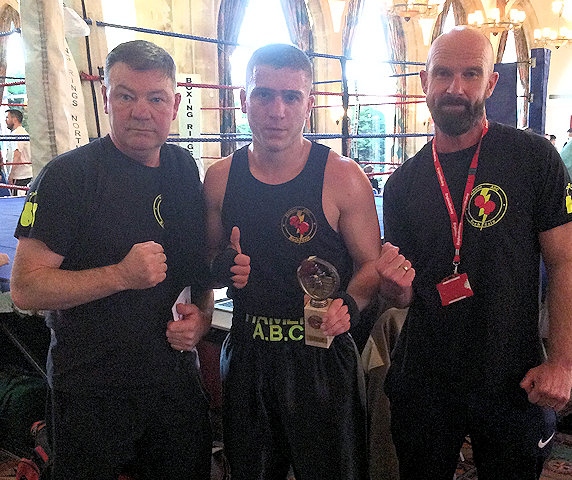 Steven Connellan, Neacsu Nicusor, Frank Maddocks from Hamer Amateur Boxing Club
