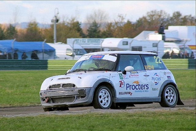 Brown in action with Bellerby RX Racing Team MINI