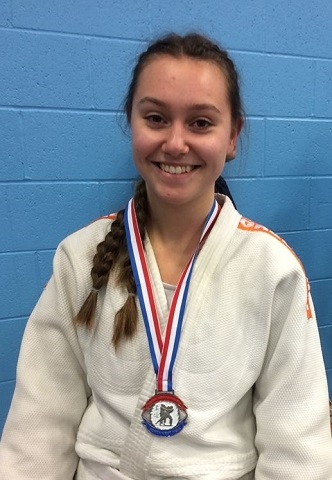 Noa Docherty with another one of her medals she picked up at Blackburn College early this year