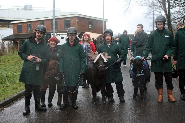 Hopwood Hall students and staff take part in the Santa Stroll