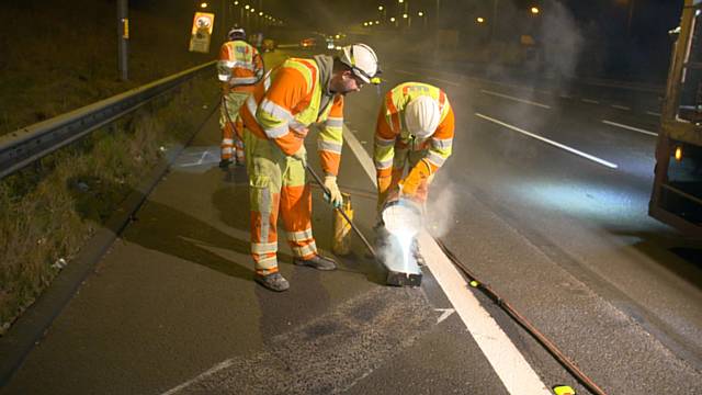 Road workers’ lives at risk as go about their daily jobs improving the road network