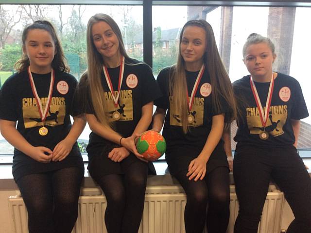 Siddal Moor students Handball Champions