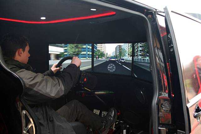 Mobile simulators test a driver’s ability to deal with distractions such as phone calls, texts or talking to passengers