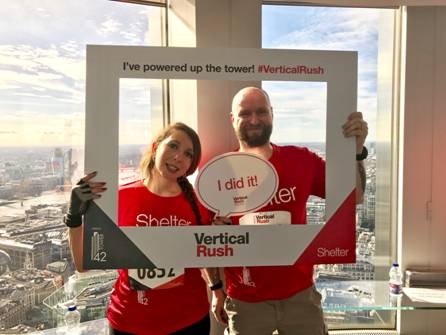 Doulla Theodorou completes the ‘Vertical Rush’ up Tower 42
