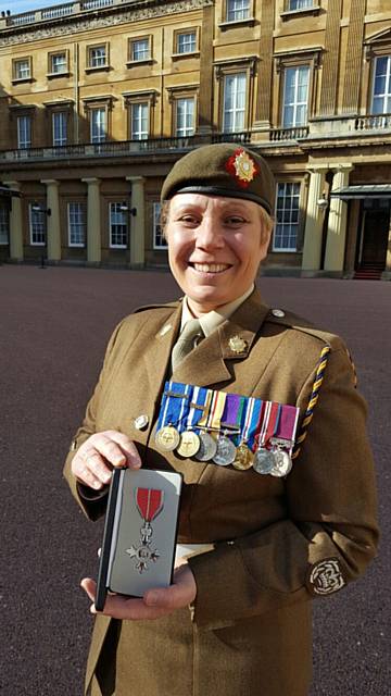 Warrant Officer Class 2 Lorraine Anderson awarded the MBE