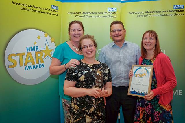 Colette Cheshire-Beeson, Dr Danielle Peet GP, Simon Wootton, Victoria Buckland at the HMR STAR Awards 2016