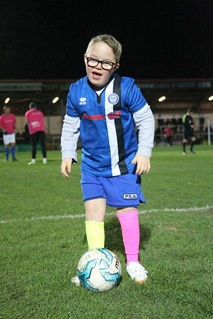 Joe Bunney's cousin Harry acted as mascot on World Down Syndrome Day
