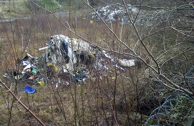 Illegally dumped waste at the former Turner Brothers Asbestos site