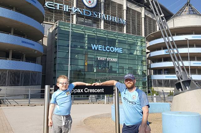 Logan Ridings and his dad, Scott attend City's Family Day initiative