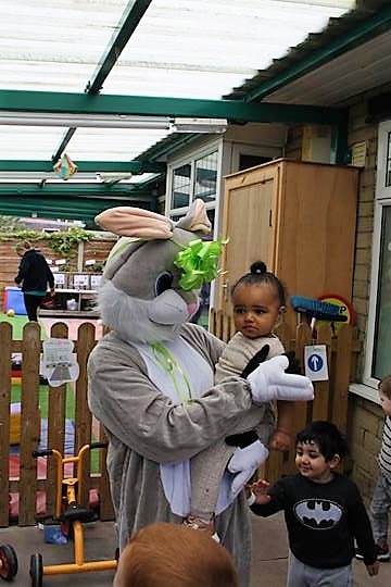 Rebecca Rabbit visits Fisherfield Childcare nurseries