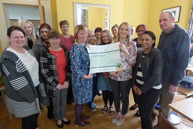 Home Instead, cheque presentation to Springhill Hospice