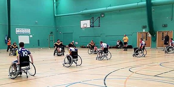 Hornets Wheelchair team against Mersey Storm