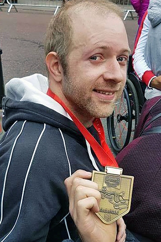 Stuart Bloor jhaving completed the London Marathon