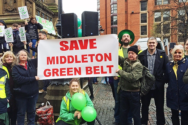 Save Middleton Green Belt at the rally opposing the Greater Manchester Spatial Framework
