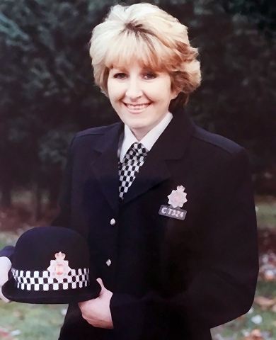 Margaret Oliver when she was a serving officer with Greater Manchester Police