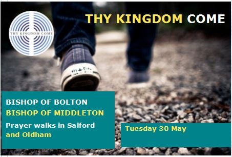 The Bishop of Bolton and the Bishop of Middleton, prayer pilgrimage across Greater Manchester and Rossendale 