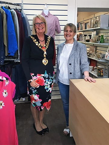 Mayor of Whitworth Madeline De Souza opened the RSPCA charity shop