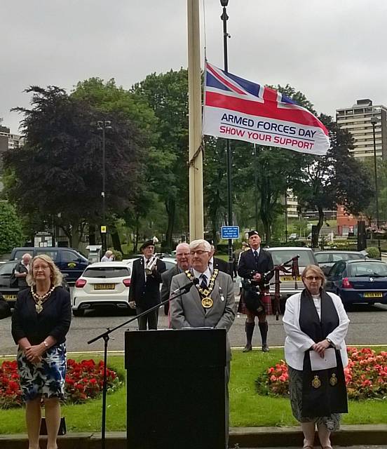 Flag raising in Rochdale to mark Armed Forces day
