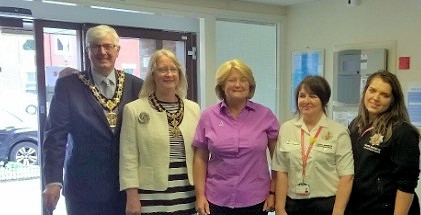 Mayor and Mayoress Ian and Christine Duckworth at the completion of the Prince's Trust project