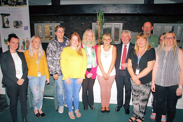 MPs Tony Lloyd and Liz McInnes with Nicola (centre) and members of Rochdale Connections Trust