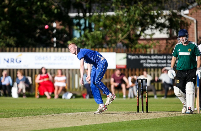Tom Hardman T20 finals<br /> Lewis Willman bowling for Boro v Norden in the semi final