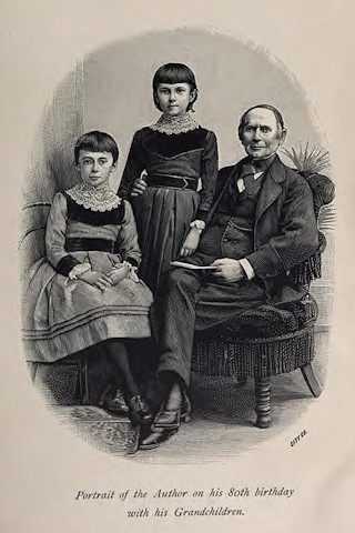 Hamlet Nicholson with his granddaughters on his 80th birthday, as shown in his autobiography