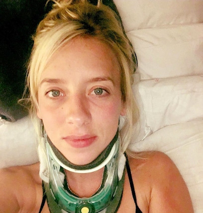 Samantha, pictured after surgery