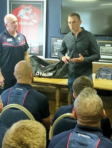 Sir Kevin Sinfield at Rochdale Mayfield for Great Britain Police Rugby League tour launch day 