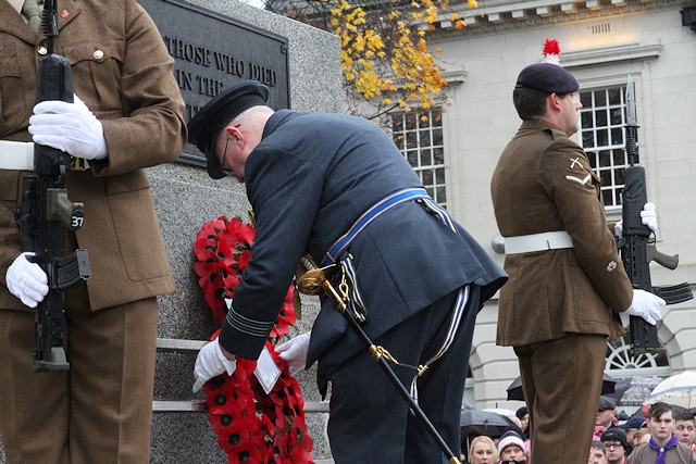 David Forbes at Rochdale Remembrance Sunday 2018, World War One Centenary, Armistice Day 2018
