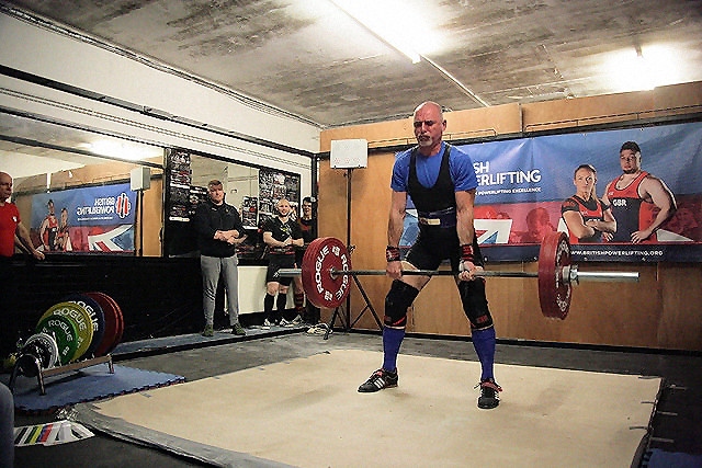 Dr David Penney during a deadlift