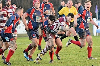 James Duffy tackled - Rochdale RUFC 