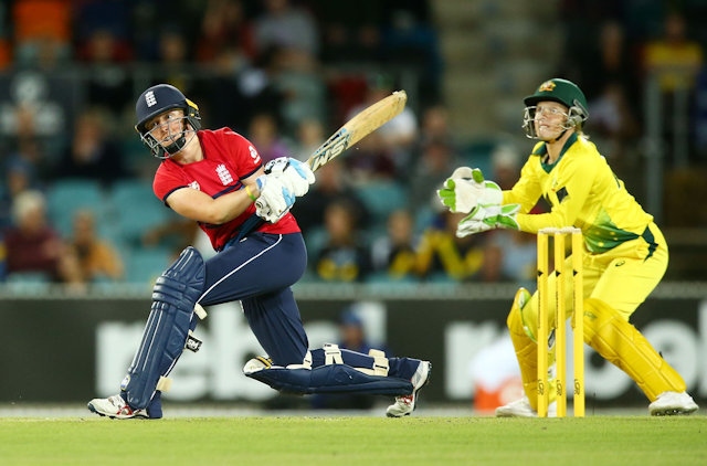 The England team captained by Heather Knight (pictured) have smashed the women’s Twenty20 international record 