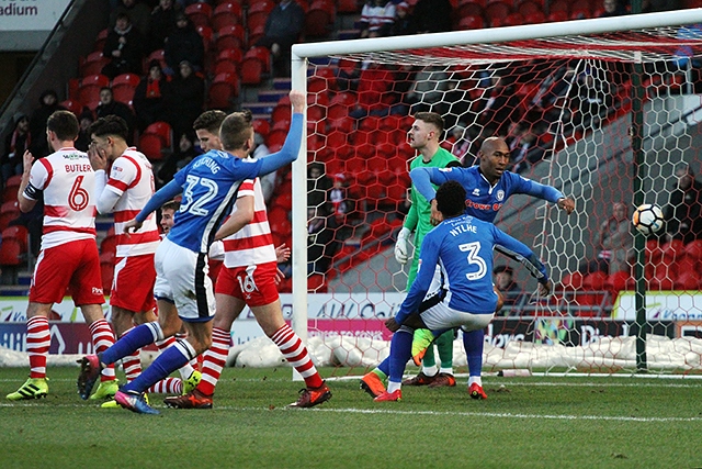 FA Cup Third Round: Doncaster Rovers v Rochdale</ br>
Calvin Andrew scores