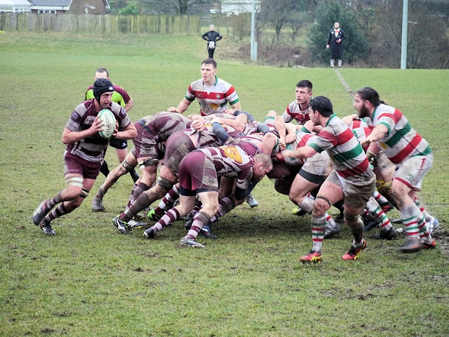 Chris Hodgkinson breaks from the back of the scrum - Rochdale RUFC