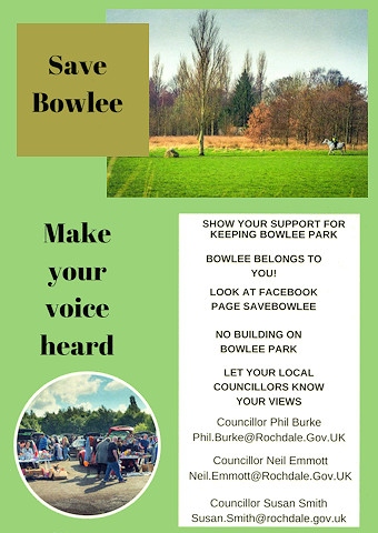 A flyer given out by the Friends of Bowlee