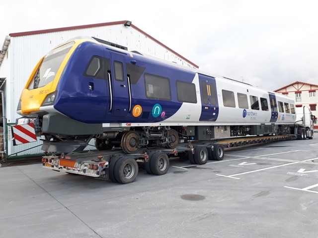 First new Northern train heads for track testing
