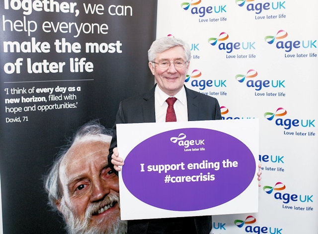 Tony Lloyd MP attends Age UK’s Parliamentary reception to put older people’s views at the centre of the social care debate