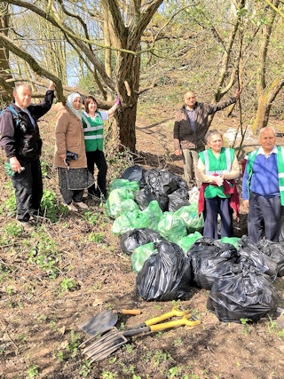 REAG with bags of litter cleared on Saturday