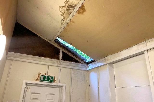 Thieves tore the roof off at the Scout Hut in Spotland