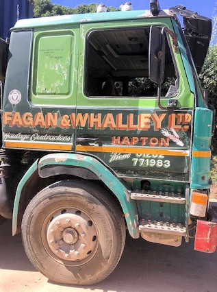 The container was carried in a truck originally from Blackburn, an old Fagan and Whaley