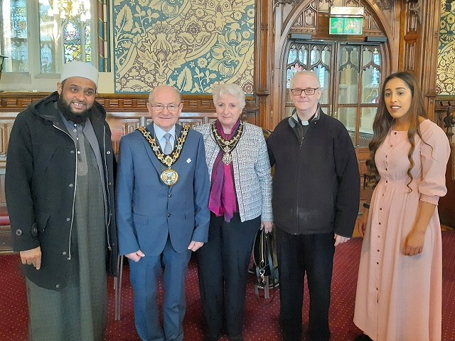 Mayor Billy Sheerin was invited to the Near Neighbours event at Rochdale Town Hall