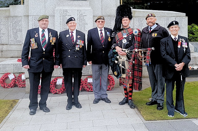 Combined 75th D Day and 37th Falklands Anniversary Commemoration at Heywood Memorial Gardens
