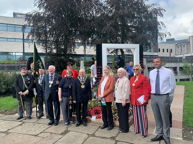 The service of dedication at the Rochdale in Bloom World War One Memorial Garden 