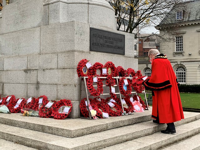Armistice Day at Rochdale Cenotaph