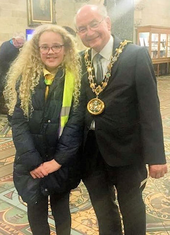 Mayor Billy Sheerin with one of the service users