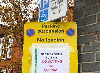 Roadworks will be in place for Remembrance Sunday memorial services and parades this weekend (Sunday 14 November 2021)