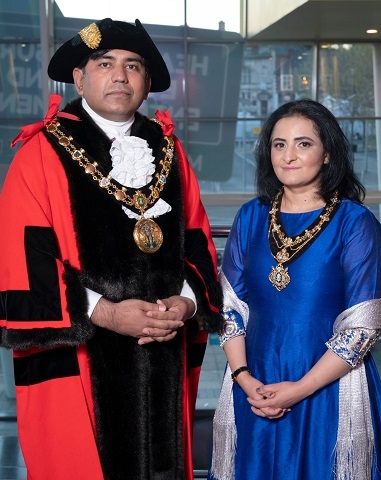Mayor and Mayoress Aasim and Rifit Rashid